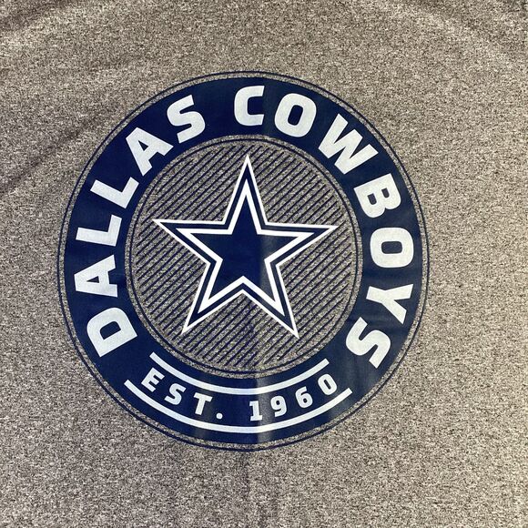 Dallas Cowboys NFL Team Apparel Men's Gray Heather Short Sleeve T-Shirt Size S - Picture 4 of 6